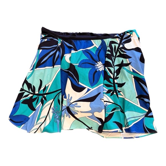 Coco Contours Halo Sarong Swim Skirt Bottom - Mosaic Garden NWT - Picture 5 of 6